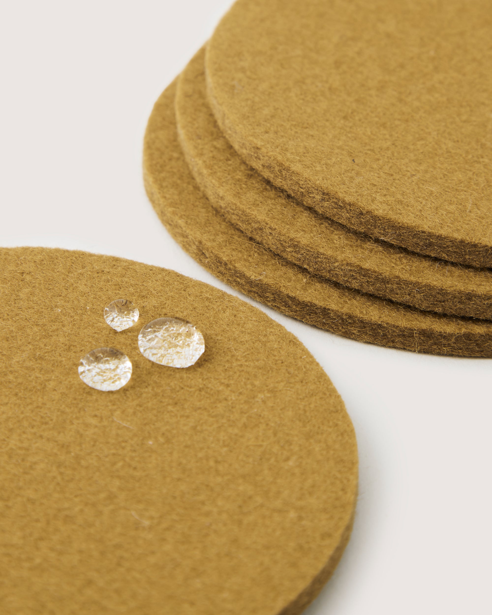 Bierfilzl Merino Wool Round Coaster Solid 4 Pack