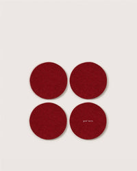 Bierfilzl Merino Wool Round Coaster Solid 4 Pack