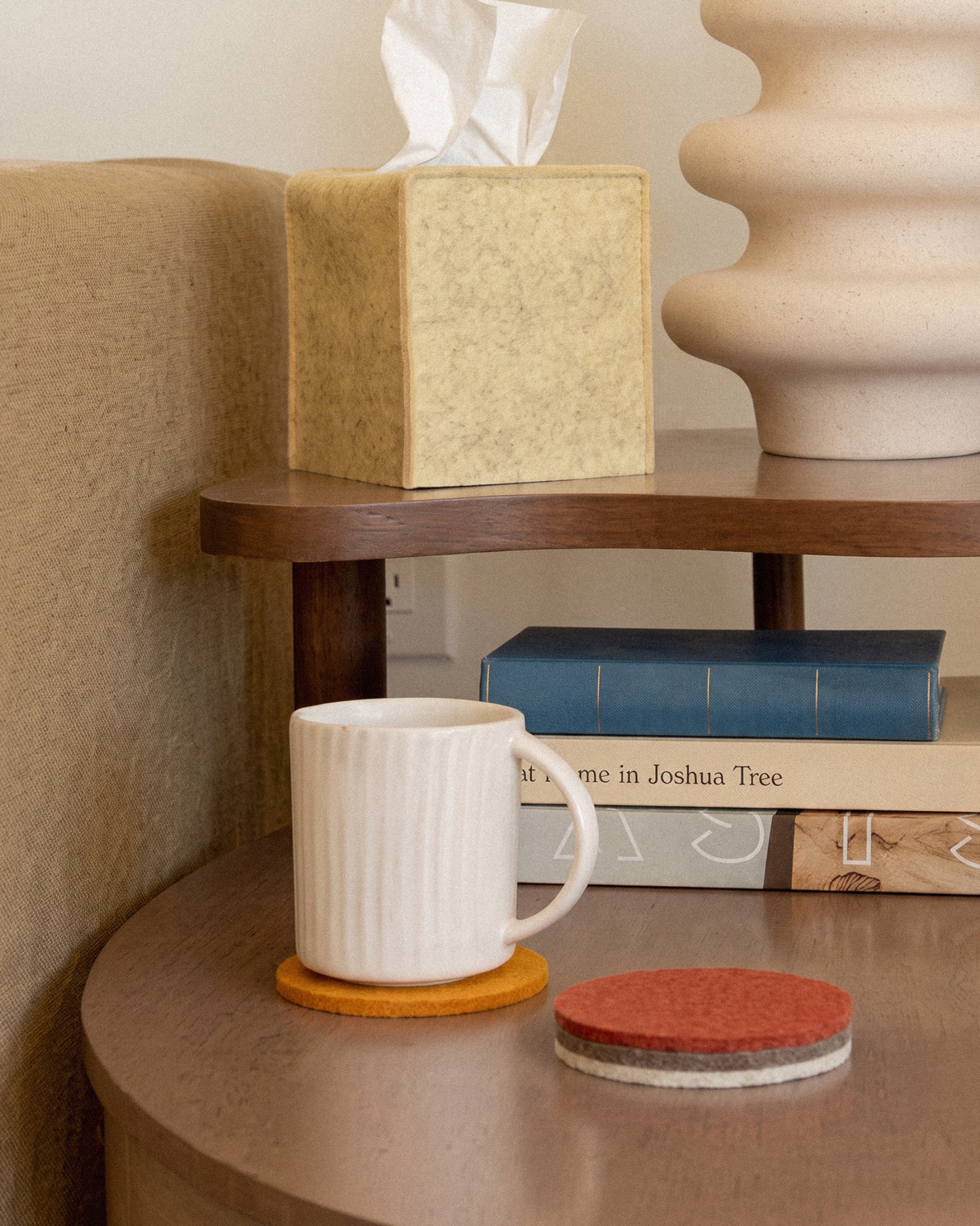 Bierfilzl Merino Wool Round Coaster Multi 4 Pack