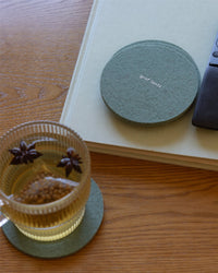 Bierfilzl Merino Wool Round Coaster Solid 4 Pack