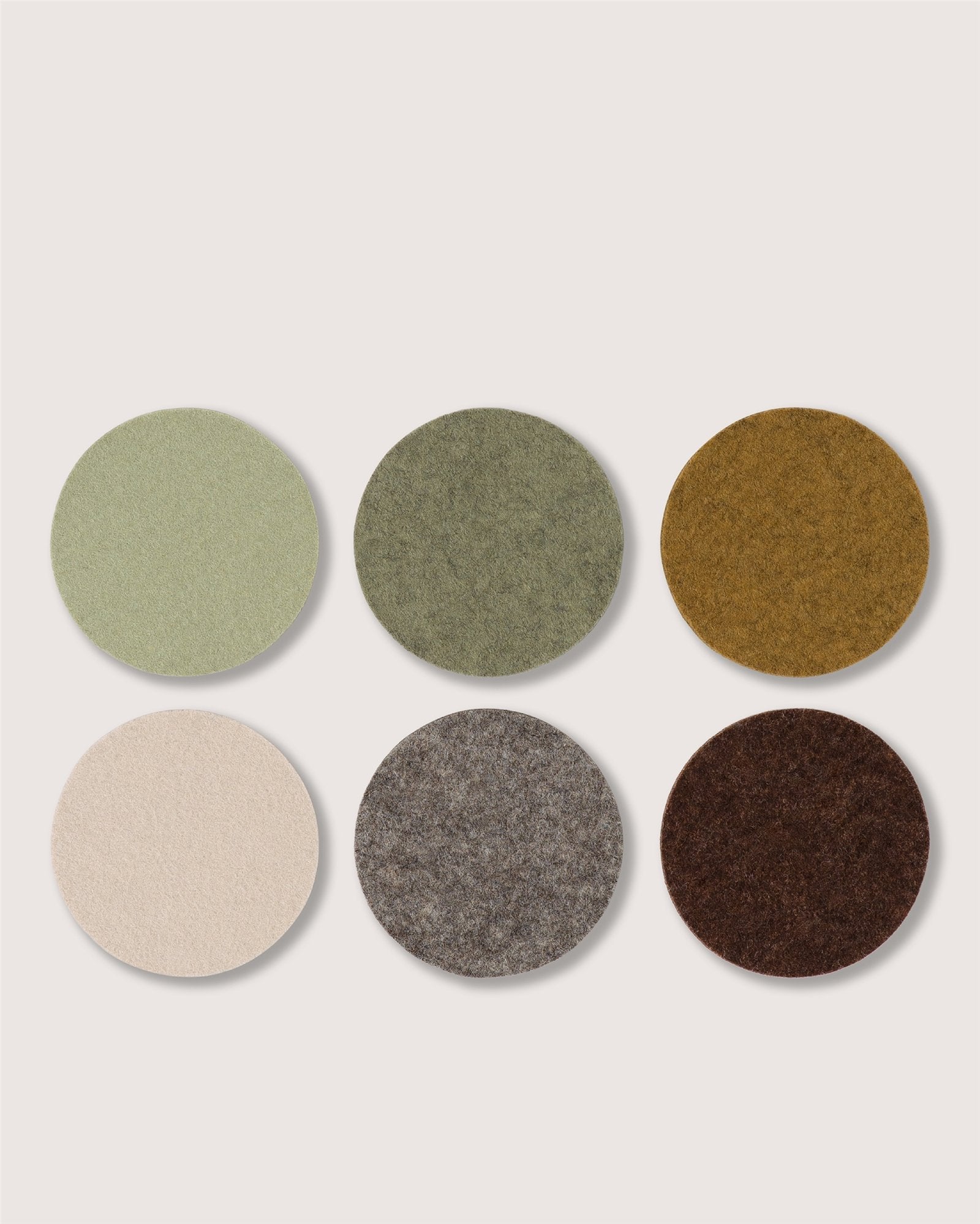 Bierfilzl Merino Wool Round Coaster Multi 6 Pack