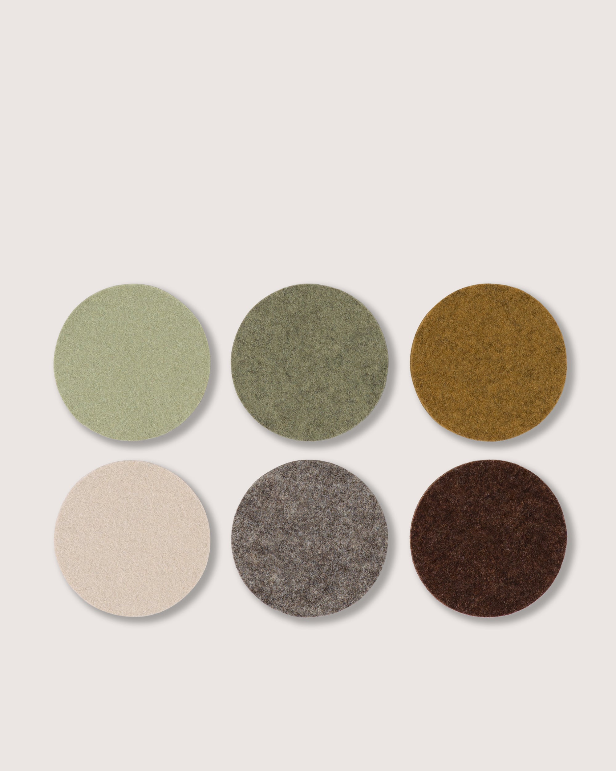 Bierfilzl Merino Wool Round Coaster Multi 6 Pack