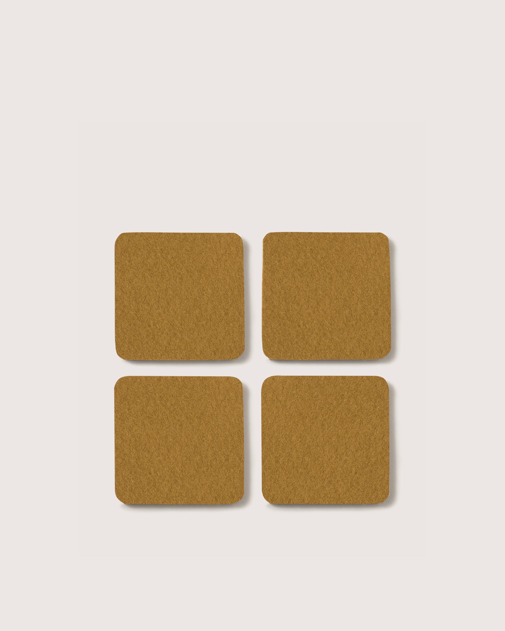 Bierfilzl Merino Wool Square Coaster Solid 4 Pack
