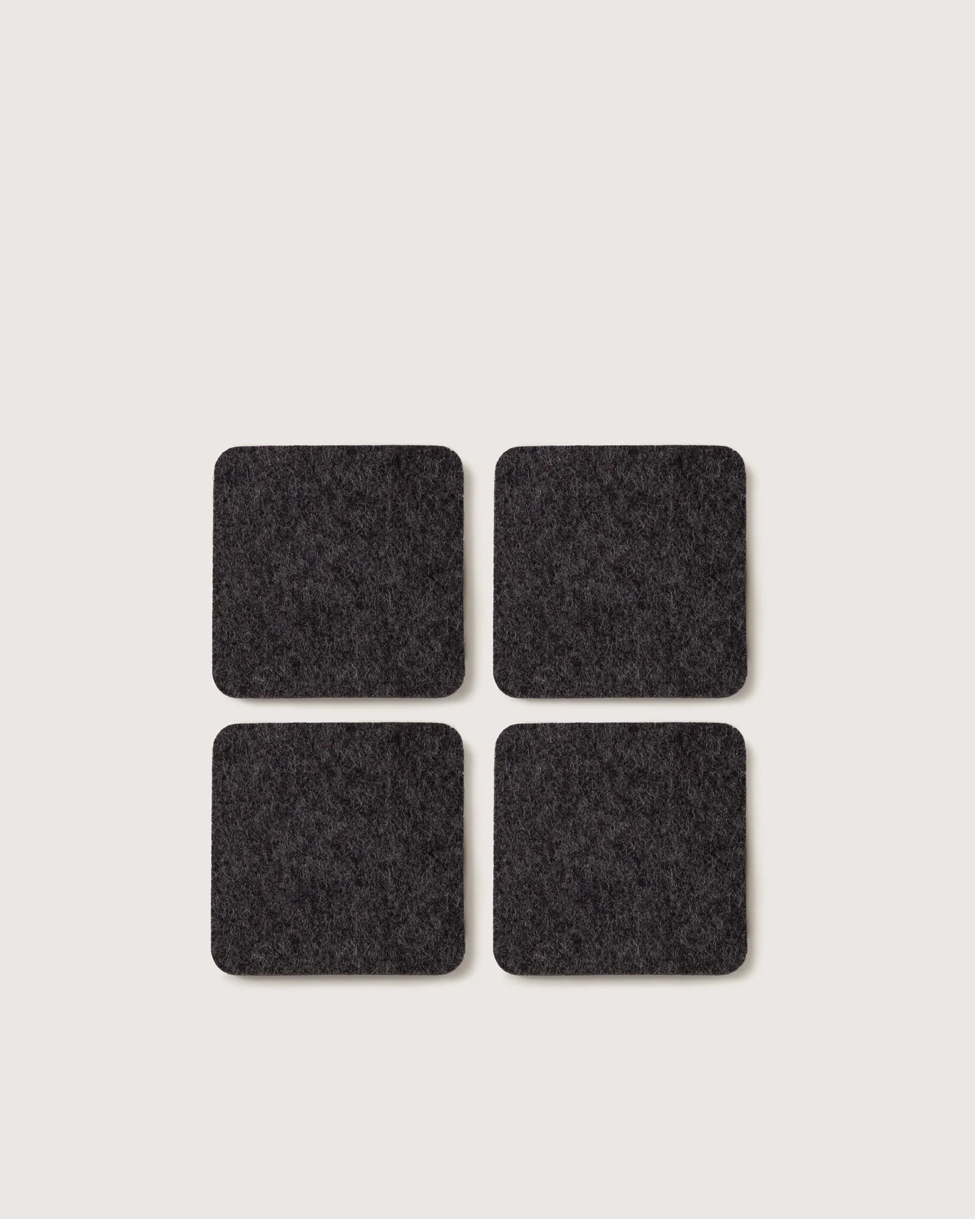 Bierfilzl Merino Wool Square Coaster Solid 4 Pack