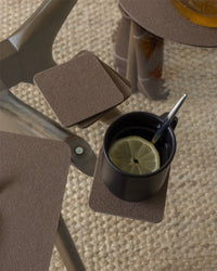 Bierfilzl Merino Wool Square Coaster Solid 4 Pack