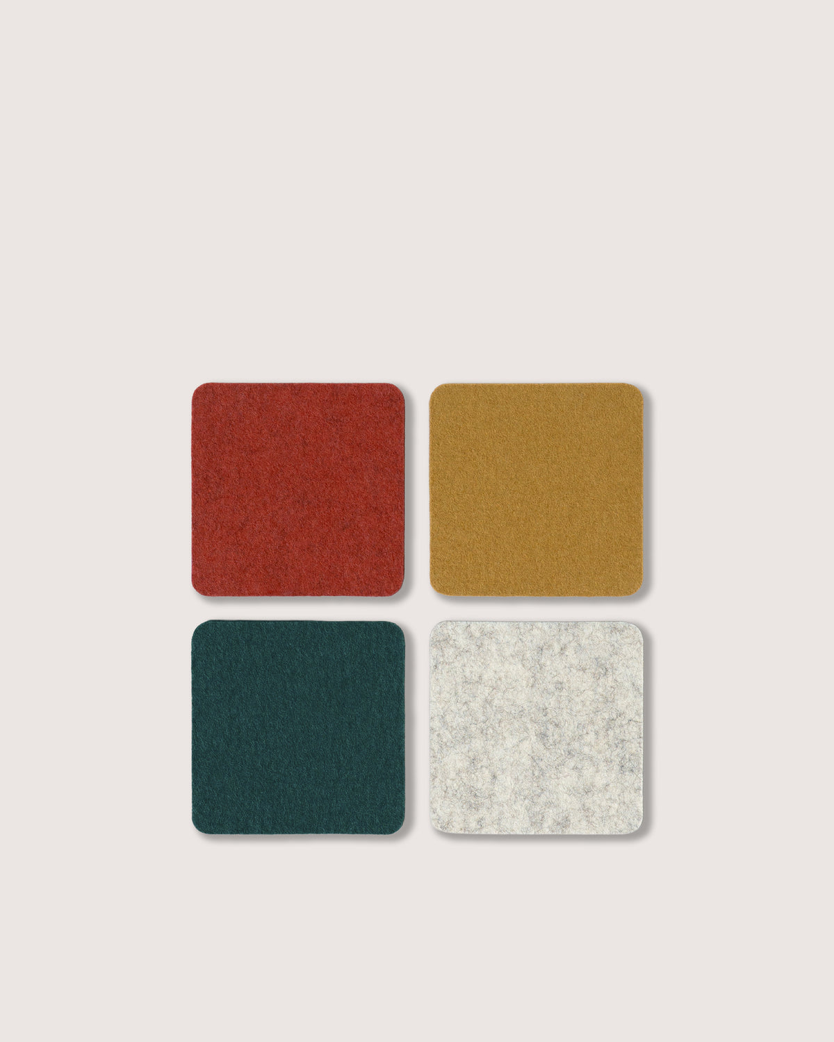 Bierfilzl Merino Wool Square Coaster Multi 4 Pack