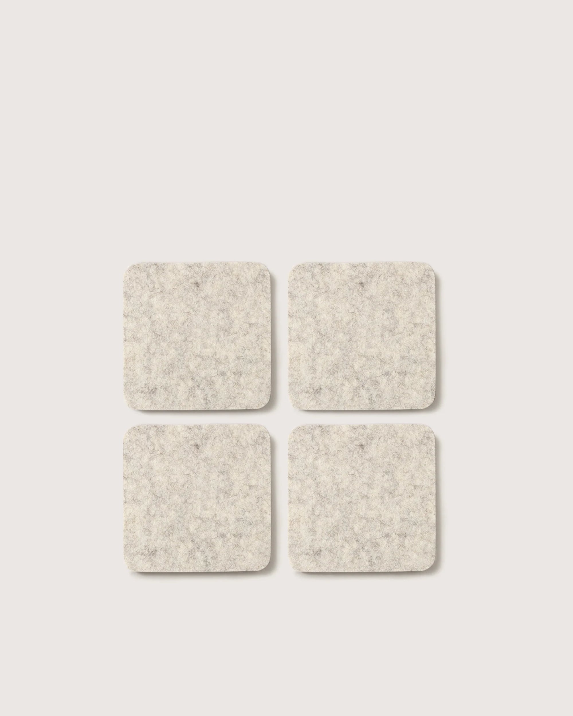 Bierfilzl Merino Wool Square Coaster Solid 4 Pack