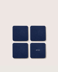 Bierfilzl Merino Wool Square Coaster Solid 4 Pack
