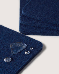 Bierfilzl Merino Wool Square Coaster Solid 4 Pack