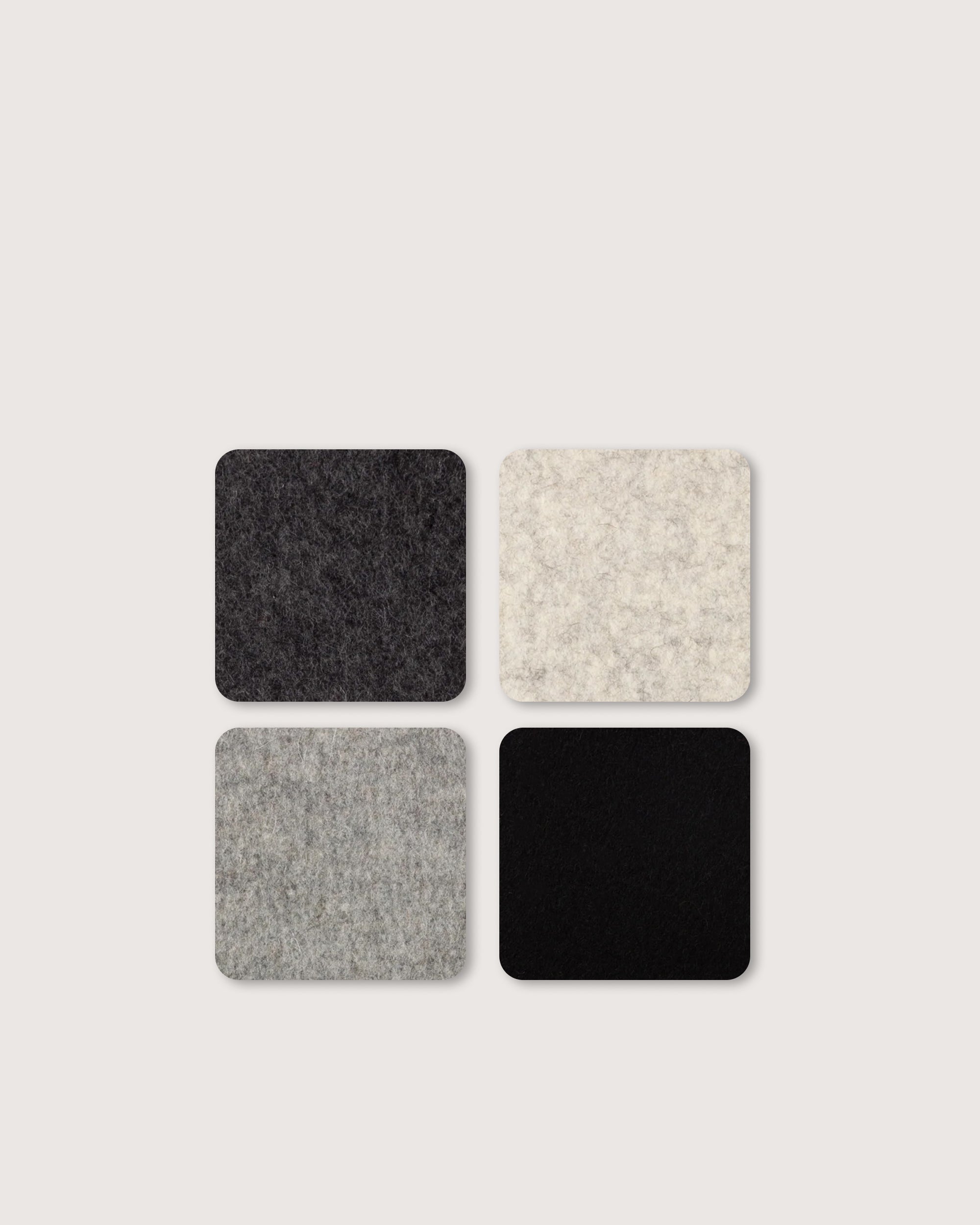 Bierfilzl Merino Wool Square Coaster Multi 4 Pack