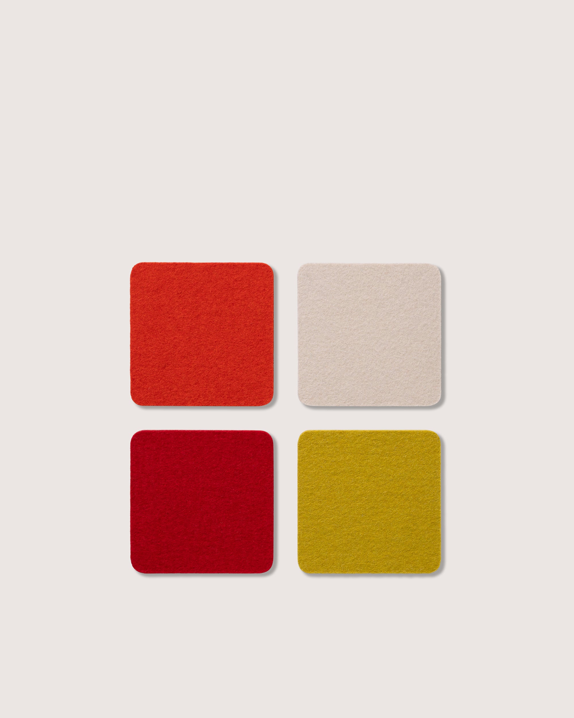 Bierfilzl Merino Wool Square Coaster Multi 4 Pack
