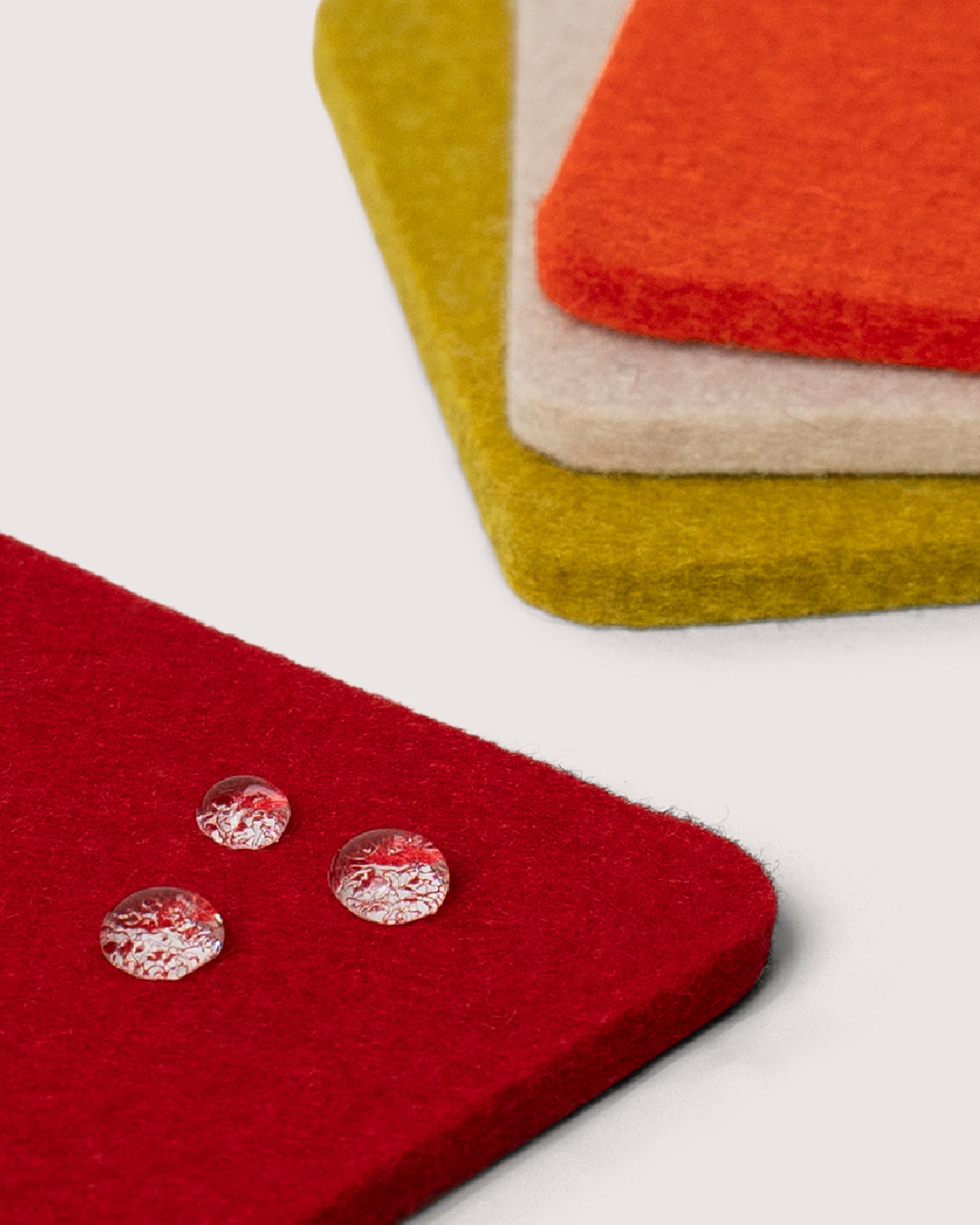 Bierfilzl Merino Wool Square Coaster Multi 4 Pack