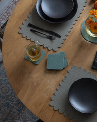 Bierfilzl Merino Wool Square Coaster Solid 4 Pack