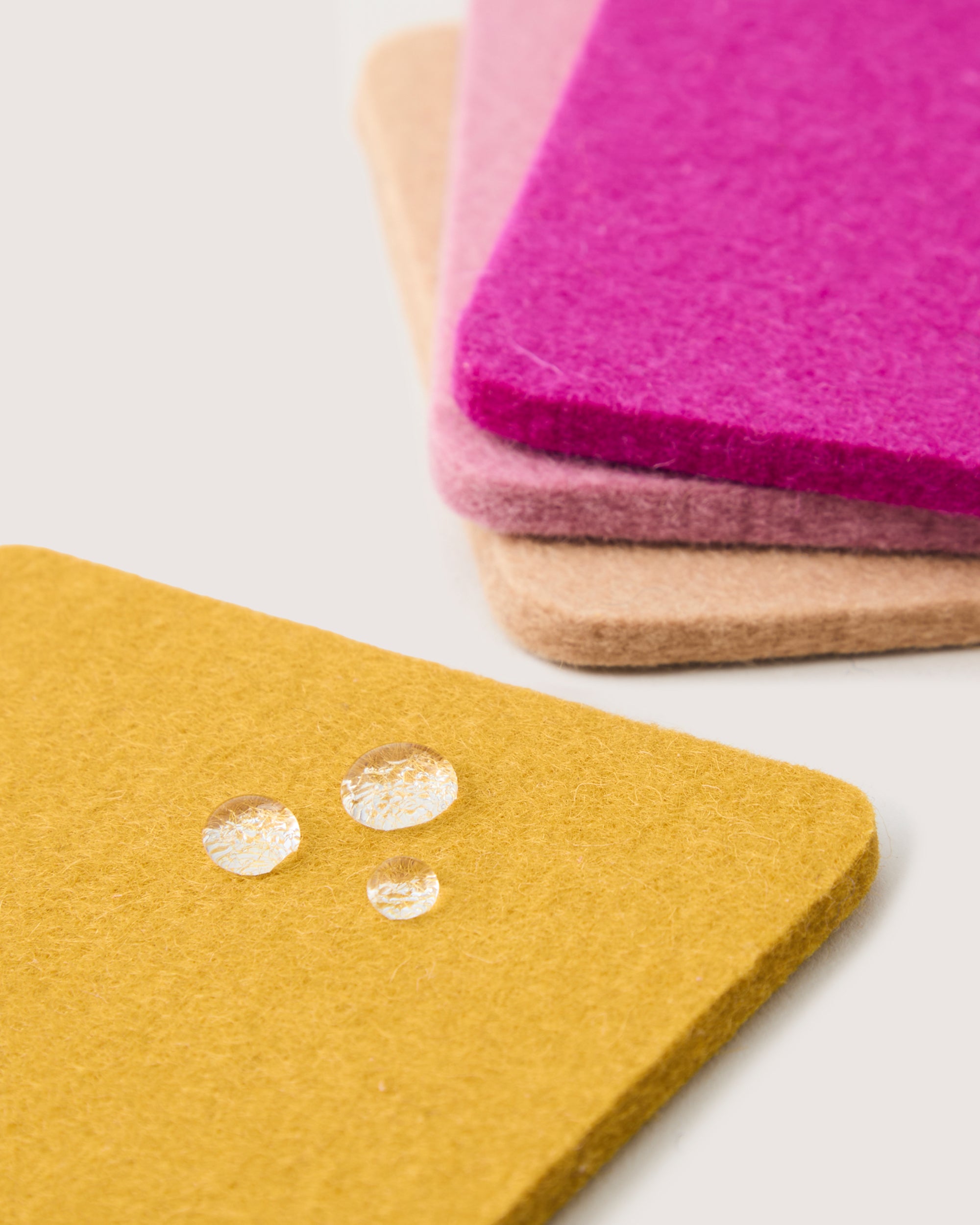 Bierfilzl Merino Wool Square Coaster Multi 4 Pack — Final Sale