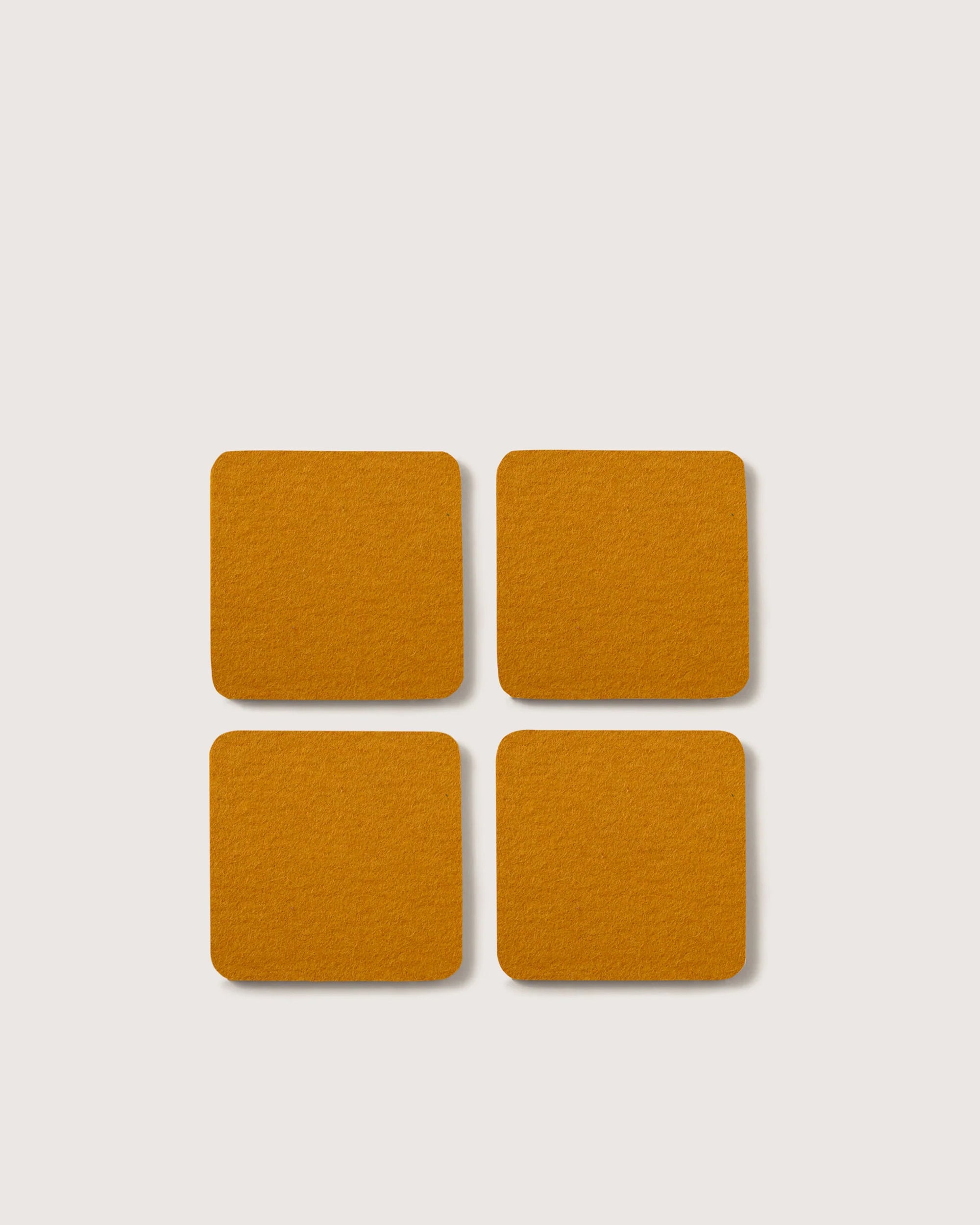 Bierfilzl Merino Wool Square Coaster Solid 4 Pack