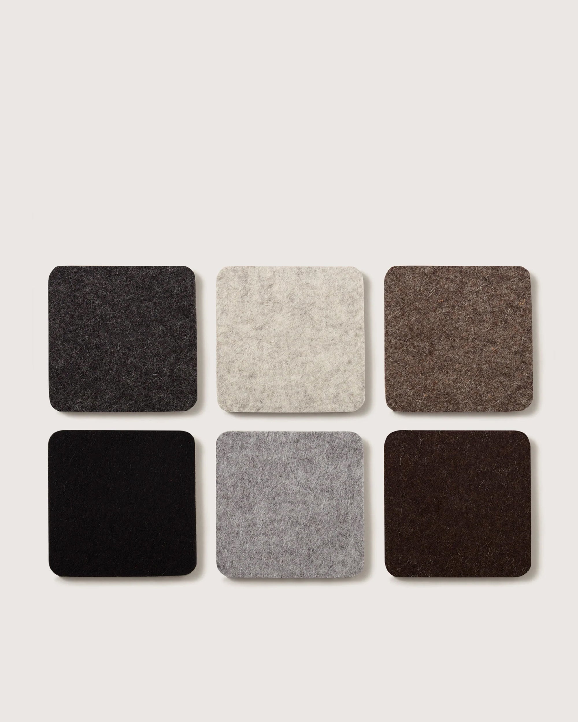 Bierfilzl Merino Wool Square Coaster Multi 6 Pack