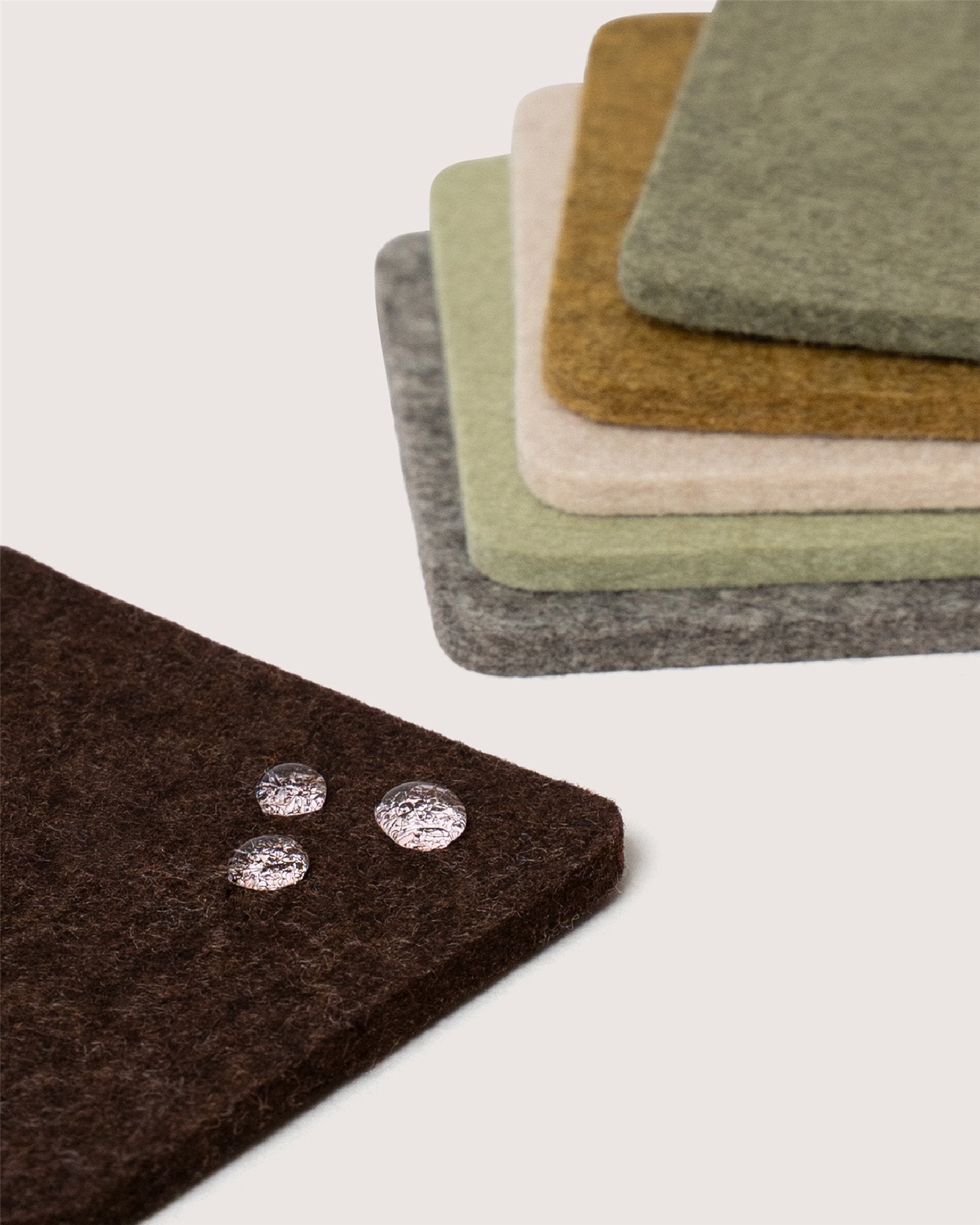 Bierfilzl Merino Wool Square Coaster Multi 6 Pack