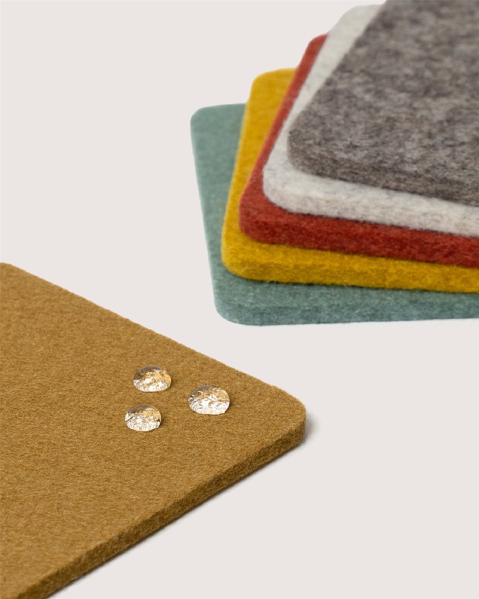 Bierfilzl Merino Wool Square Coaster Multi 6 Pack