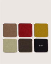 Bierfilzl Merino Wool Square Coaster Multi 6 Pack