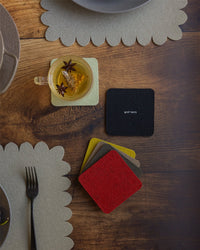 Bierfilzl Merino Wool Square Coaster Multi 6 Pack