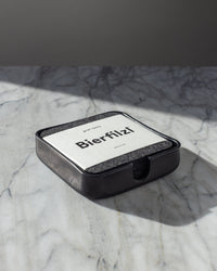 Kobon Leather/Merino Wool Square Tray 4 Pack Coaster Set