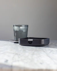 Kobon Leather/Merino Wool Square Tray 4 Pack Coaster Set