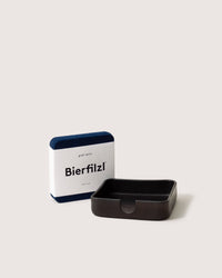 Kobon Leather/Merino Wool Square Tray 4 Pack Coaster Set