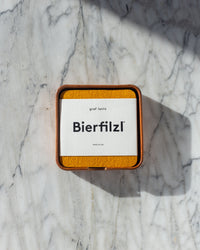 Kobon Leather/Merino Wool Square Tray 4 Pack Coaster Set