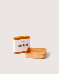 Kobon Leather/Merino Wool Square Tray 4 Pack Coaster Set