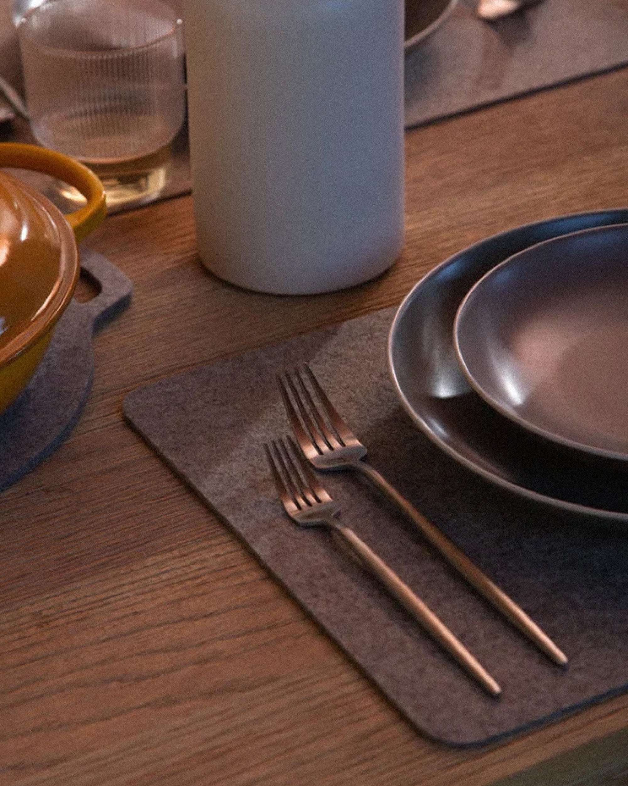Merino Wool Rectangle Placemat - 4 Pack