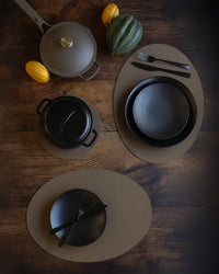Merino Wool Oval Placemat - 4 Pack