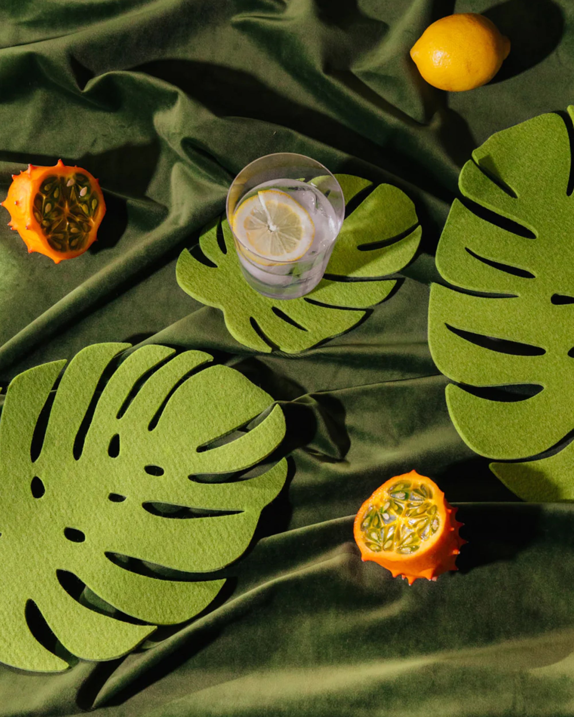 Merino Wool Large Monstera Trivet