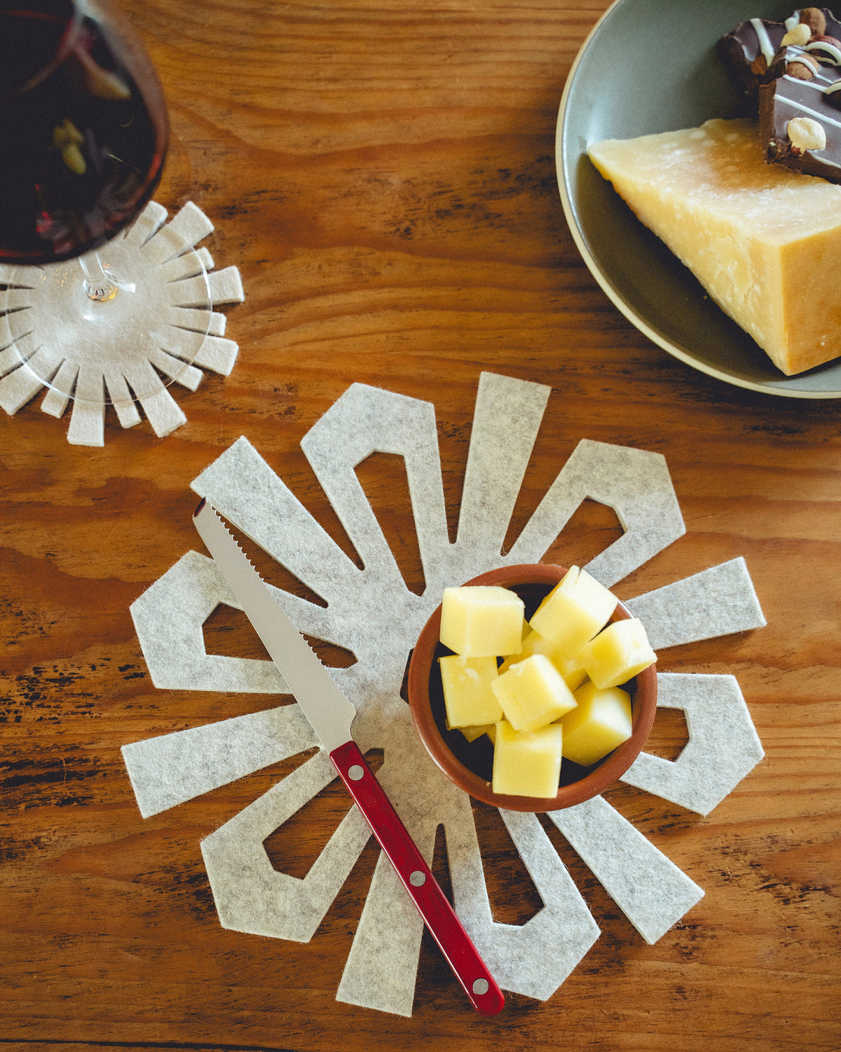 Merino Wool Snowflake Trivet