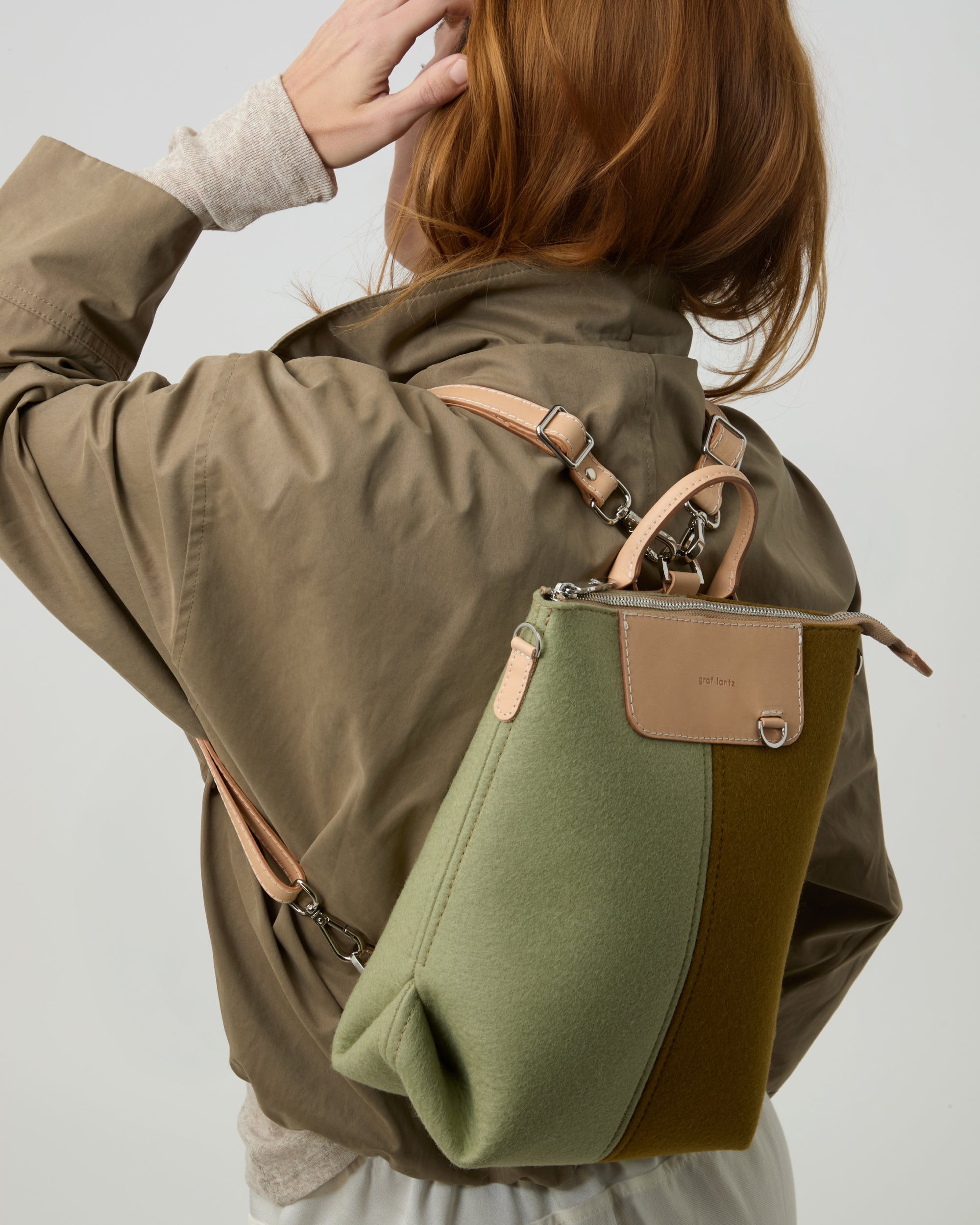 Bedford Merino Wool Midi Colorblock Backpack
