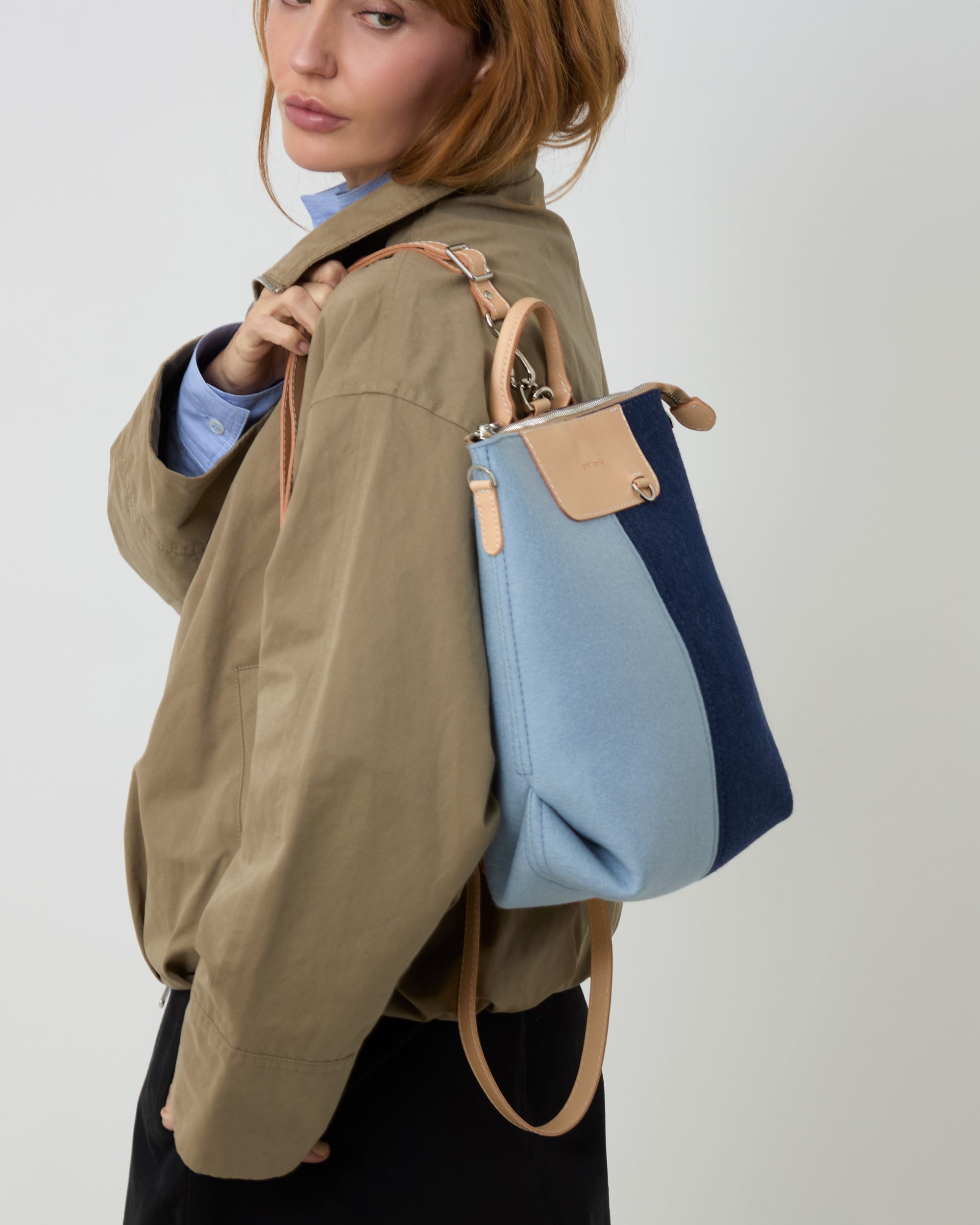 Bedford Merino Wool Midi Colorblock Backpack