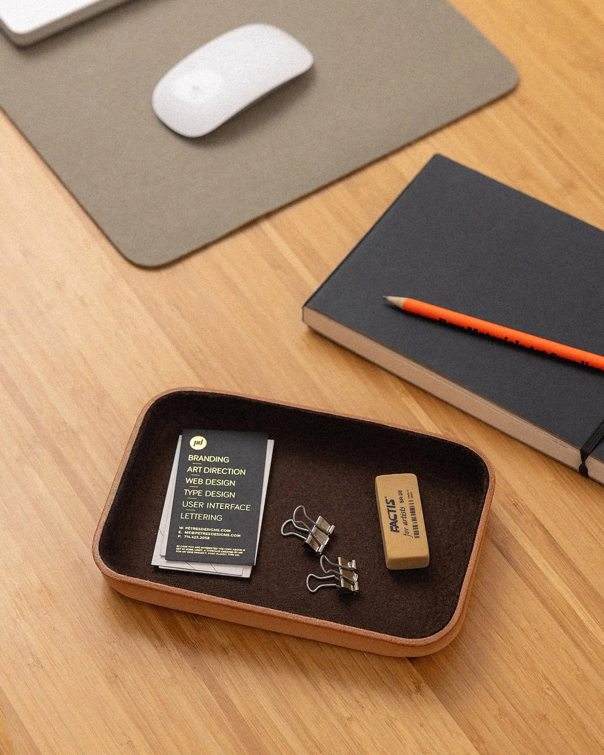 Kawabon Leather/Merino Wool Small Tray