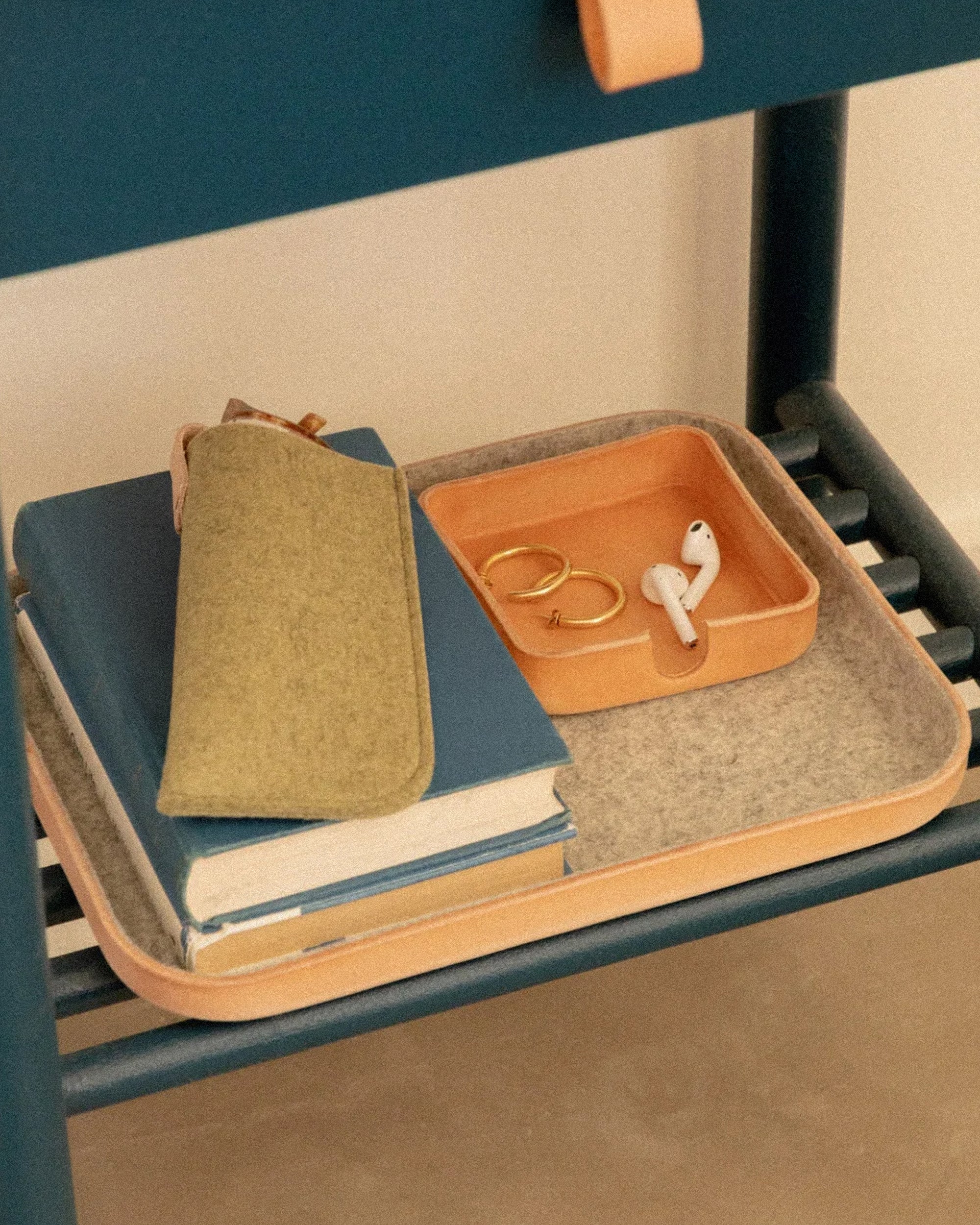 Kawabon Leather/Merino Wool Large Tray