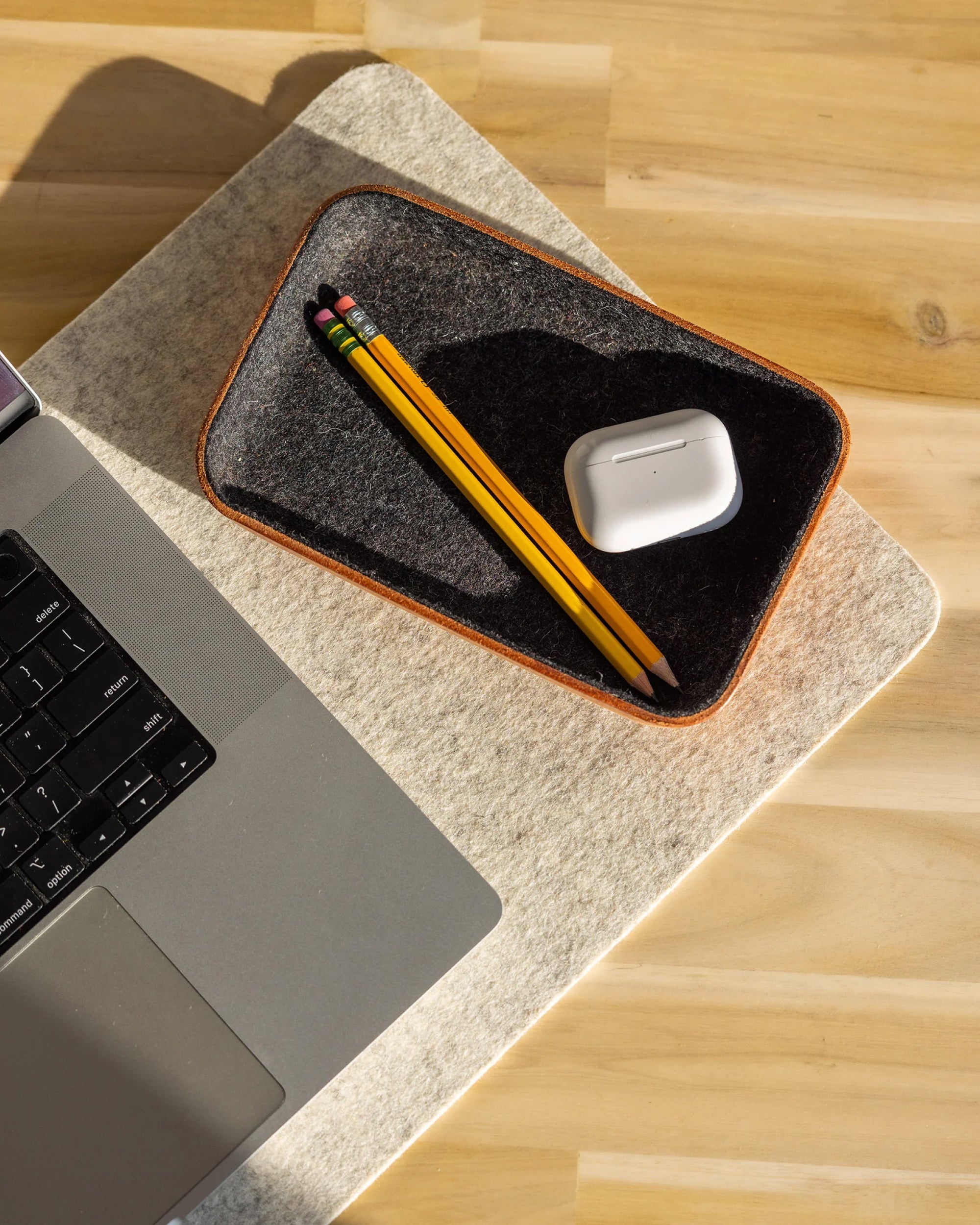 Kawabon Leather/Merino Wool Small Tray