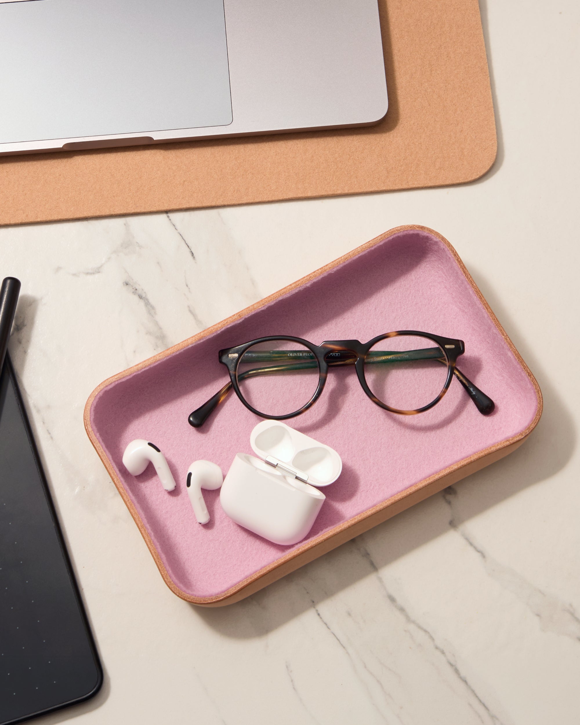 Kawabon Leather/Merino Wool Small Tray