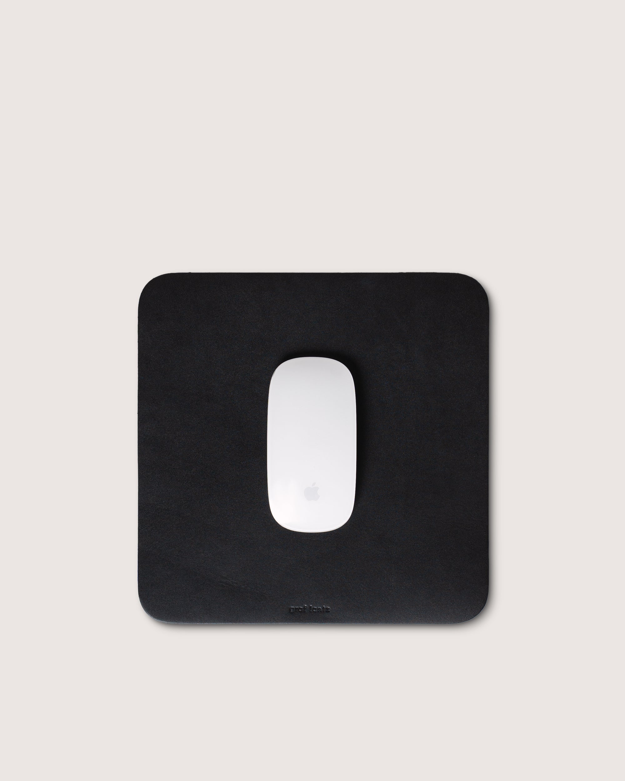 Mausu Leather/Merino Wool Square Mouse Pad