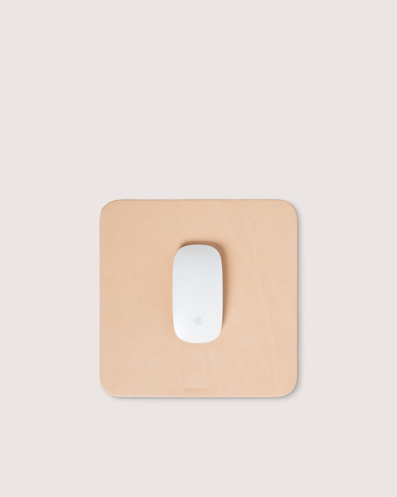 Mausu Leather/Merino Wool Square Mouse Pad