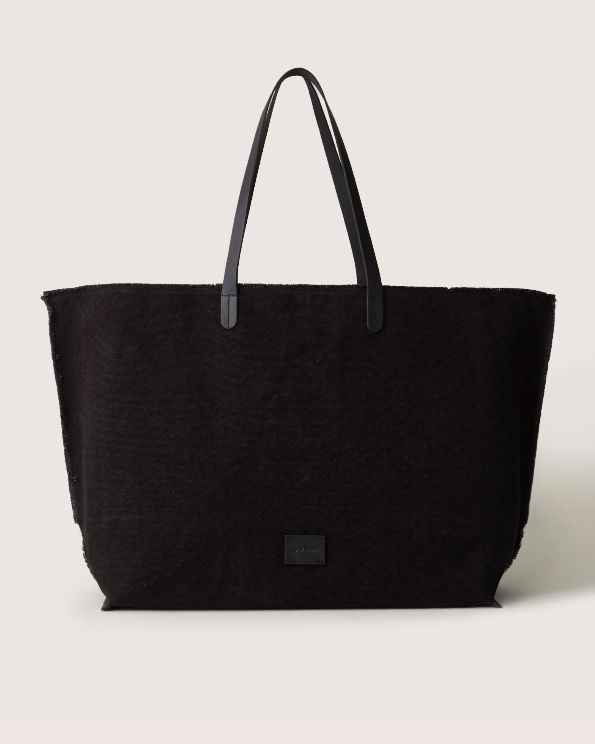 Hana Canvas Boat Bag in Black Canvas