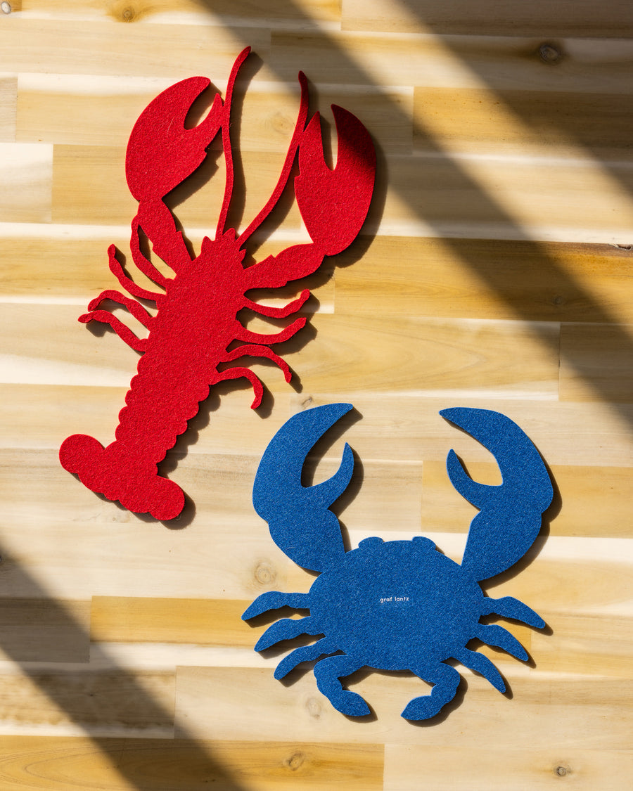 Every year we get inspired by New England summers: our Merino Wool Felt Crab Trivet