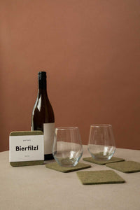 Bierfilzl Square Coaster Felt Solid 4 Pack (6634933125229)