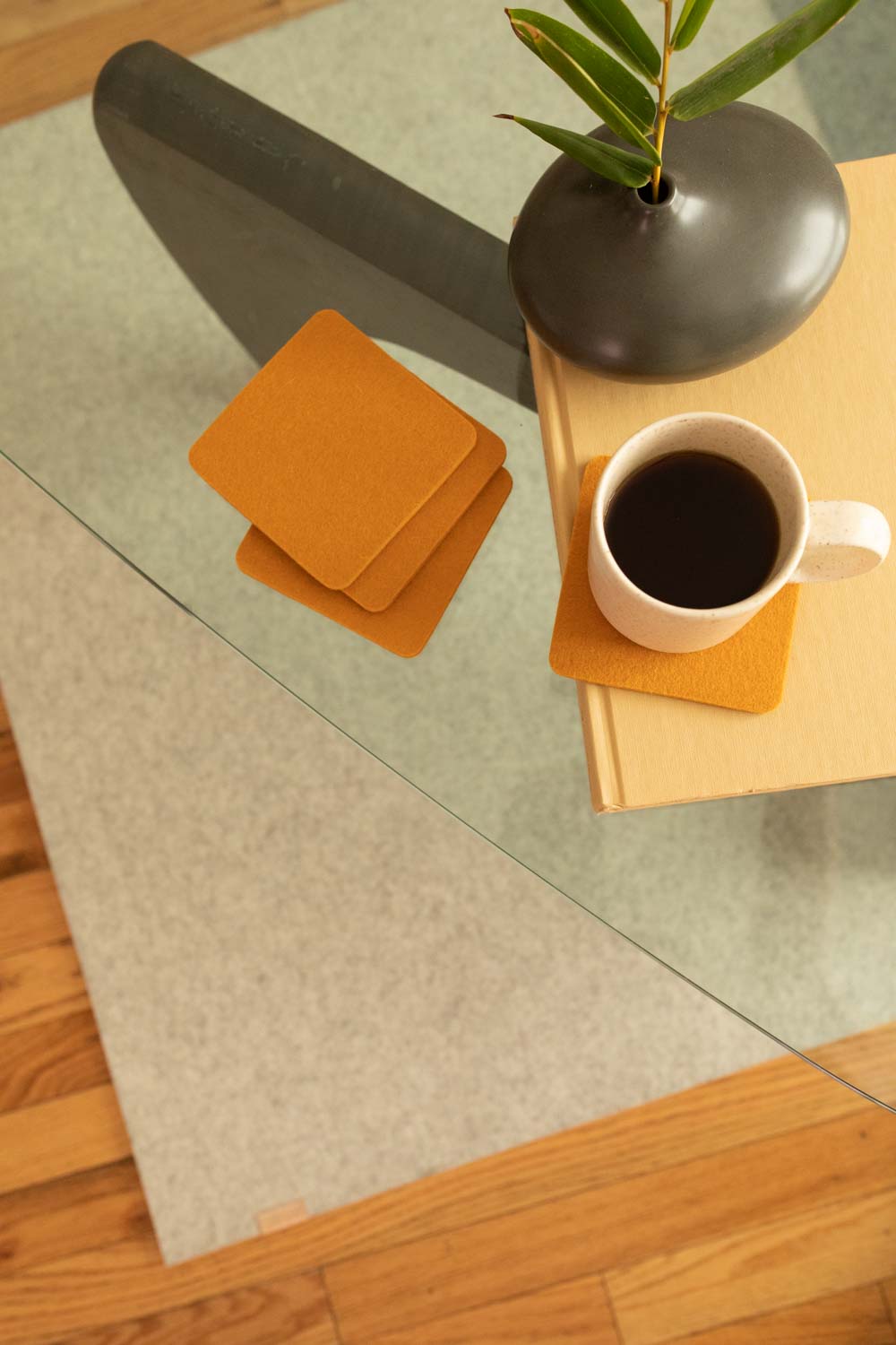 Bierfilzl Square Coaster Felt Solid 4 Pack (4865995243629)