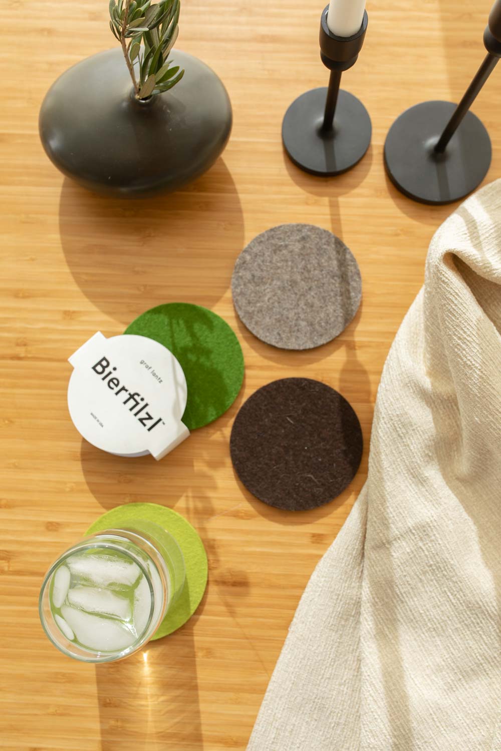 Bierfilzl Round Coaster Felt Multi 4 Pack (4866067005549)