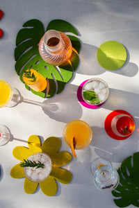 Merino Wool Monstera Leaf Trivet Multipack