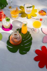 Merino Wool Monstera Leaf Trivet Multipack