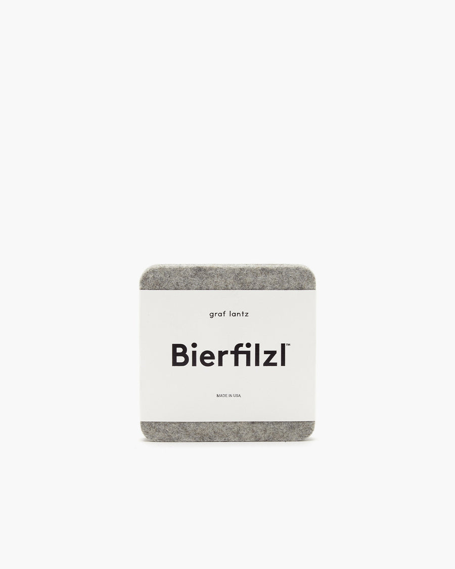 Bierfilzl Merino Wool Felt Square Coaster Solid 4 Pack
