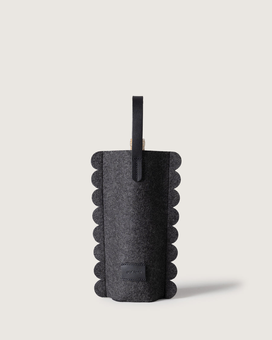 Deco Edge Merino Wool Bottle Bag - Charcoal